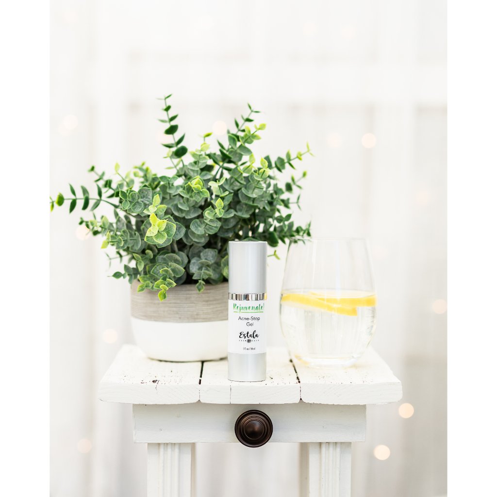 acne gel cream, acne gel for pimples, acne stop gel by Estala Skincare elegant photo