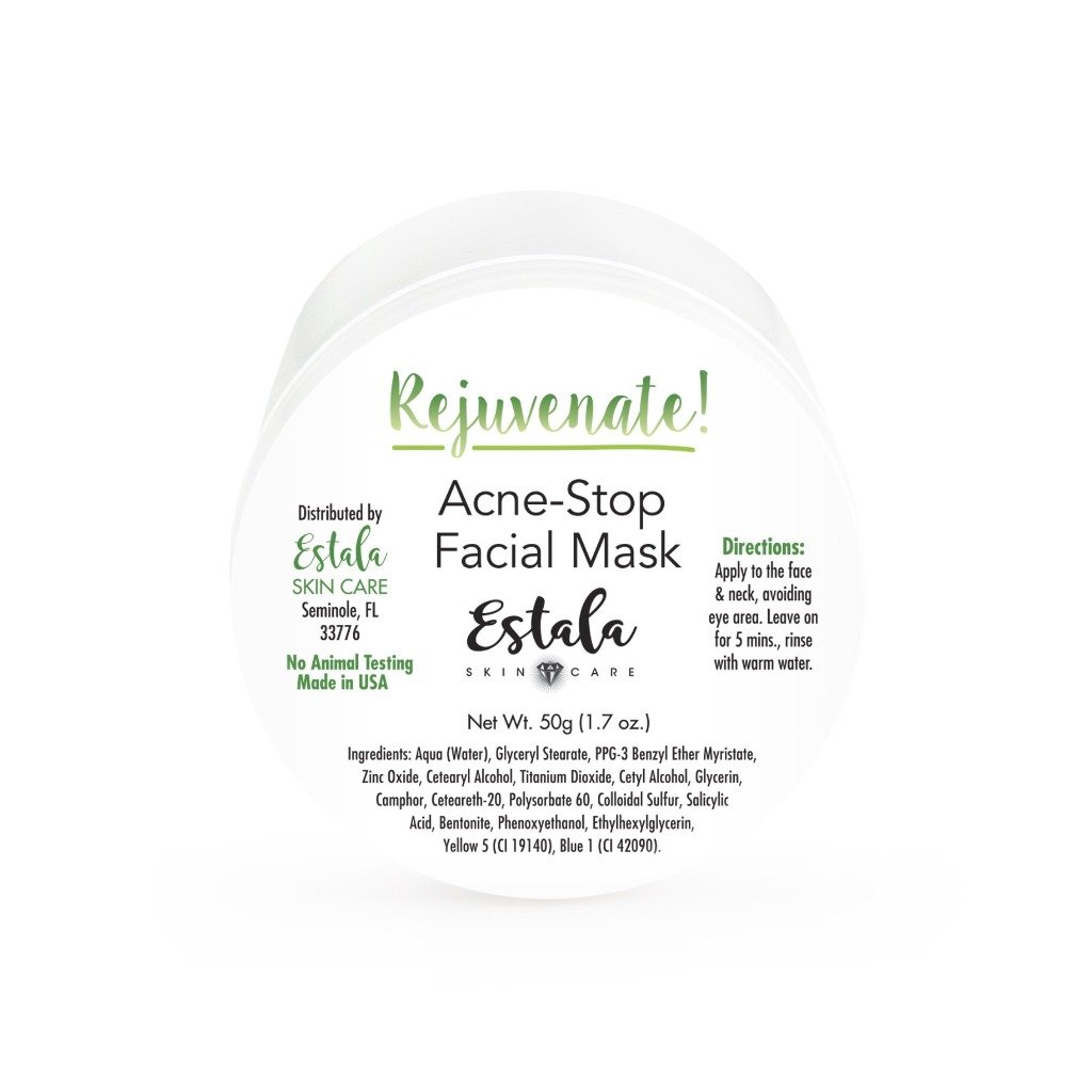 Anti acne mask by Estala Skincare on white background